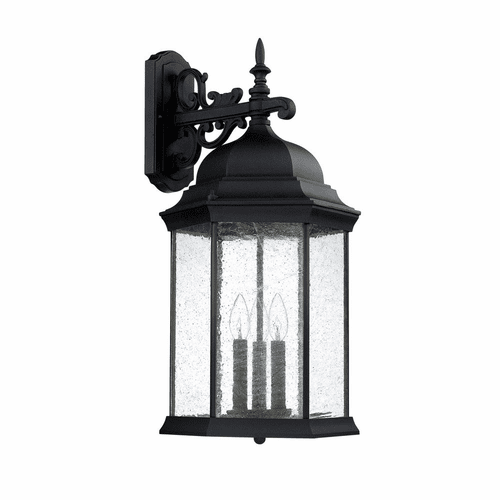 Capital Lighting Main Street 3-Light Outdoor Wall-Lantern - 9838BK