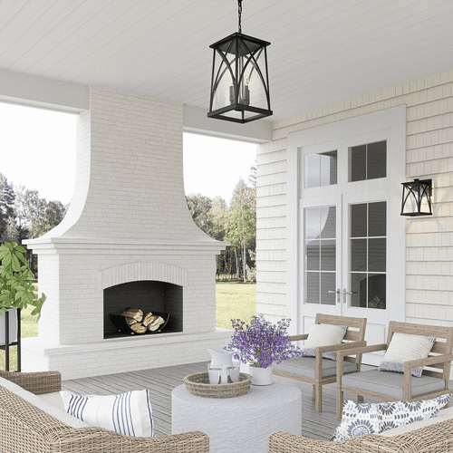 Capital Lighting Marshall 4-Light Outdoor Hanging-Lantern - 946542BK