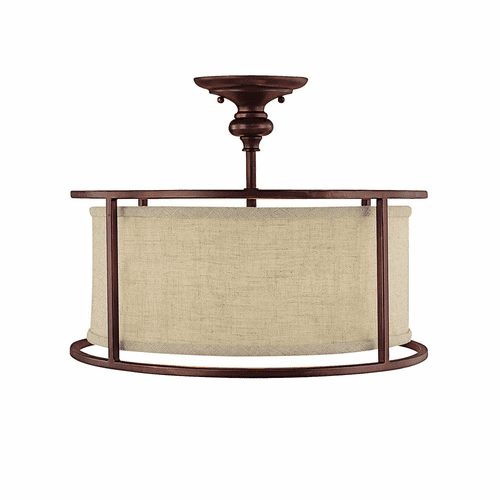 Capital Lighting Midtown 3-Light Semi-Flush - 3914BB-458