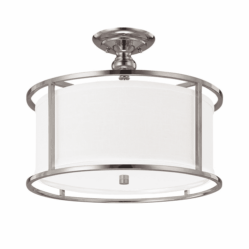 Capital Lighting Midtown 3-Light Semi-Flush - 3914PN-459