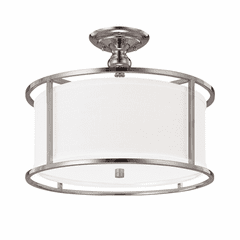 Capital Lighting Midtown 3-Light Semi-Flush - 3914PN-459
