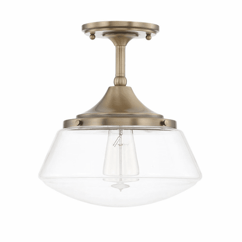 Capital Lighting Schoolhouse 1-Light Semi-Flush - 3533AD-134