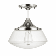 Capital Lighting Schoolhouse 1-Light Semi-Flush - 3533PN-134