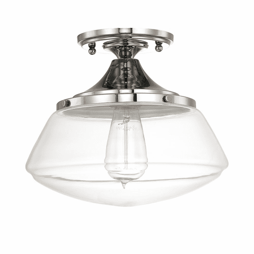 Capital Lighting Schoolhouse 1-Light Semi-Flush - 3537PN-134
