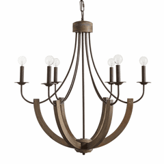 Capital Lighting Tybee 6-Light Chandelier - 429161NG Capital Lighting Tybee 6-Light Chandelier - 429161NG