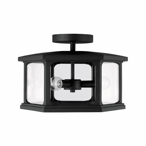 Capital Lighting Walton 3-Light Outdoor Semi-Flush - 946632BK