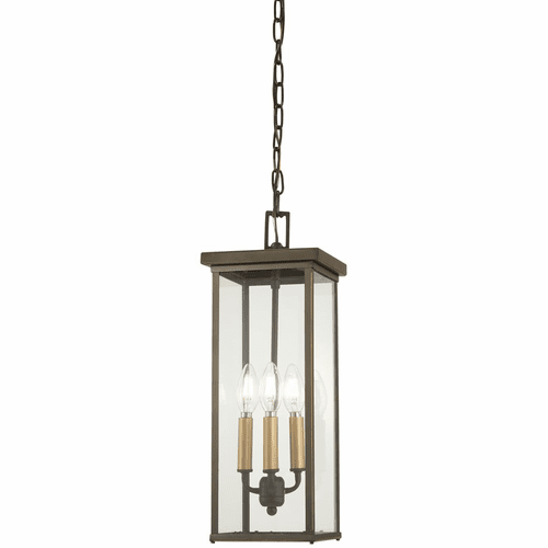 Casway 4-LT Chain Hung Lantern - Oil Rubbed Bronze W/ Gold High - 72584-143C