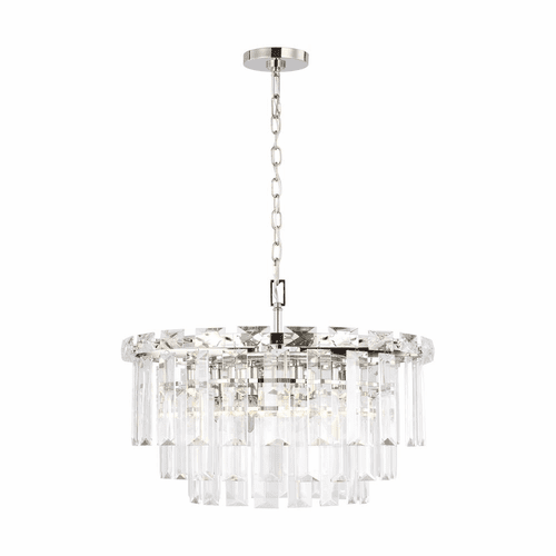 Chapman & Myers Arden 10-LT Small Chandelier - Nickel - CC12610PN