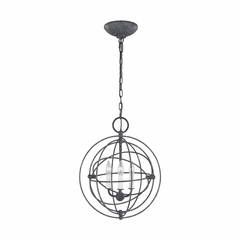 Chapman & Myers Bayberry 3-LT Small Pendant - Weathered Galvanized - CP1263WGV