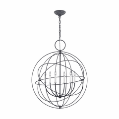 Chapman & Myers Bayberry 6-LT Large Pendant - Weathered Galvanized - CP1246WGV