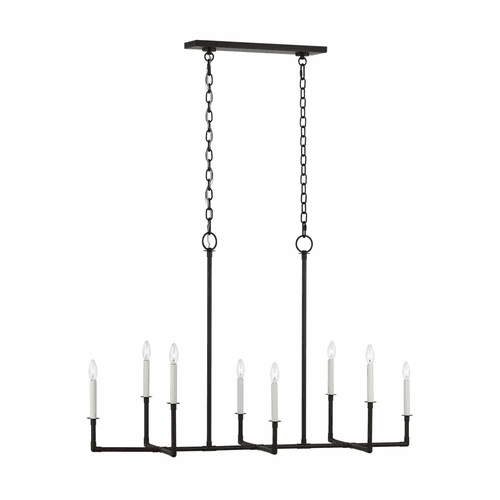 Chapman & Myers Bayview 8-LT Linear Chandelier - Iron - CC1368AI