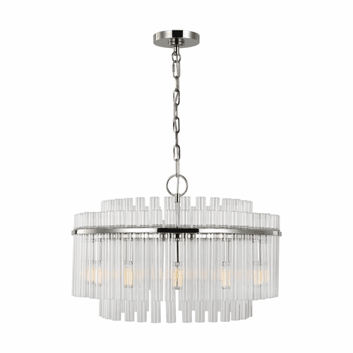 Chapman & Myers Beckett 12-LT Small Chandelier - Nickel - CC12812PN