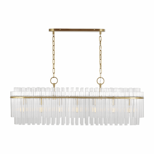 Chapman & Myers Beckett 7-LT Linear Chandelier - Brass - CC1307BBS