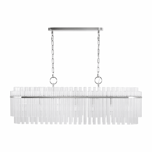 Chapman & Myers Beckett 7-LT Linear Chandelier - Nickel - CC1307PN