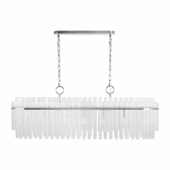 Chapman & Myers Beckett 7-LT Linear Chandelier - Nickel - CC1307PN Chapman & Myers Beckett 7-LT Linear Chandelier - Nickel - CC1307PN