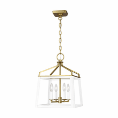 Chapman & Myers Carlow 4-LT Medium Lantern - Matte White  - CC1564MWTBBS