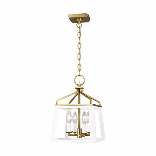 Chapman & Myers Carlow 4-LT Small Lantern - Matte White  - CC1574MWTBBS