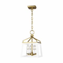 Chapman & Myers Carlow 4-LT Small Lantern - Matte White  - CC1574MWTBBS