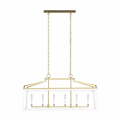 Chapman & Myers Carlow 6-LT Linear Lantern - Matte White  - CC1586MWTBBS