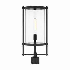 Chapman & Myers Eastham 1-LT Outdoor Post Lantern - Textured Black - CO1351TXB