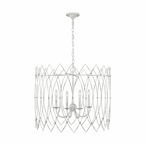 Chapman & Myers Gardner 4-LT Chandelier - Rustic White - CC1154RWT