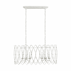 Chapman & Myers Gardner 6-LT Chandelier - Rustic White - CC1166RWT