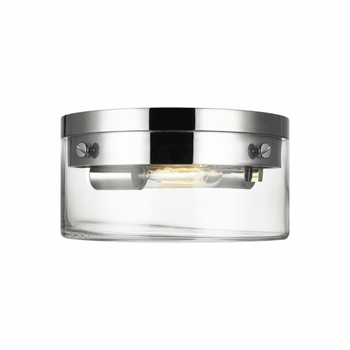 Chapman & Myers Garrett 2-LT Flush Mount - Polished Nickel - CF1002PN