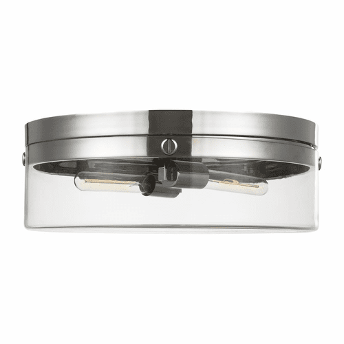 Chapman & Myers Garrett 2-LT Large Flush Mount - Nickel - CF1032PN