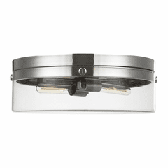 Chapman & Myers Garrett 2-LT Large Flush Mount - Nickel - CF1032PN Chapman & Myers Garrett 2-LT Large Flush Mount - Nickel - CF1032PN