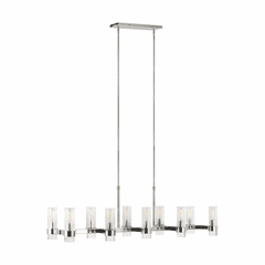Chapman & Myers Geneva 10-LT Linear Chandelier - Nickel - CC13810PN Chapman & Myers Geneva 10-LT Linear Chandelier - Nickel - CC13810PN