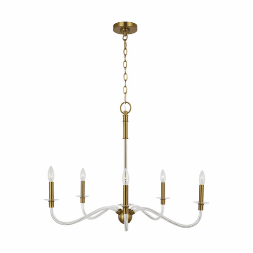 Chapman & Myers Hanover 5-LT Small Chandelier - Brass - CC1315BBS