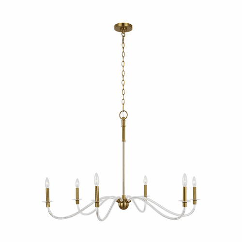 Chapman & Myers Hanover 6-LT Small Chandelier - Brass - CC1326BBS