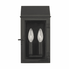 Chapman & Myers Hingham 2-LT Outdoor Wall Lantern - Black - CO1252TXB