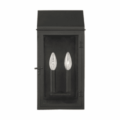 Chapman & Myers Hingham 2-LT Outdoor Wall Lantern - Black - CO1262TXB