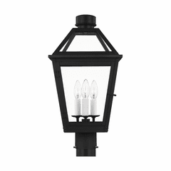Chapman & Myers Hyannis 3-LT Medium Post - Textured Black - CO1413TXB