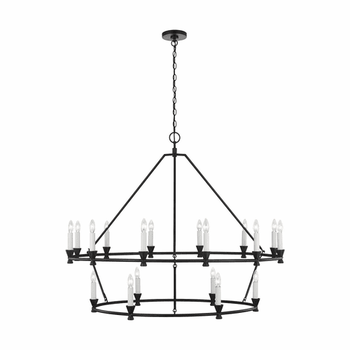 Chapman & Myers Keystone 18-LT Multi-Tier Chandelier - Aged Iron - CC11818AI