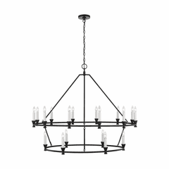 Chapman & Myers Keystone 18-LT Multi-Tier Chandelier - Aged Iron - CC11818AI
