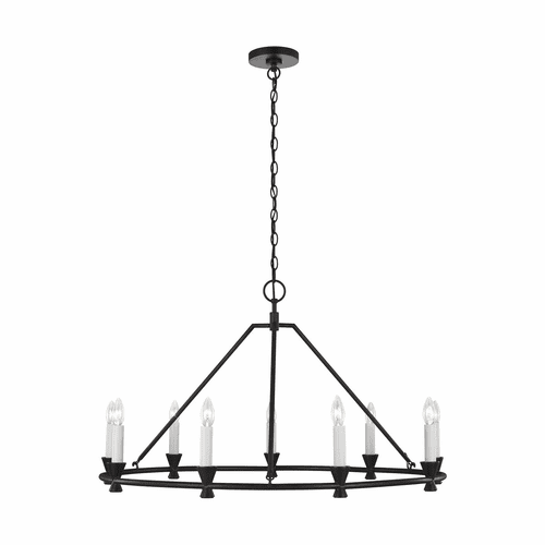 Chapman & Myers Keystone 9-LT Chandelier - Aged Iron - CC1179AI