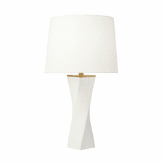 Chapman & Myers Lagos 1-LT Table Lamp - White Leather - CT1211WL1