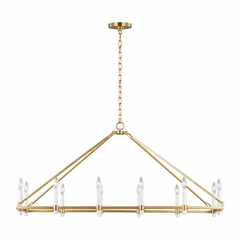 Chapman & Myers Marston 12-LT Linear Chandelier - Burnished Brass - CC14612BBS
