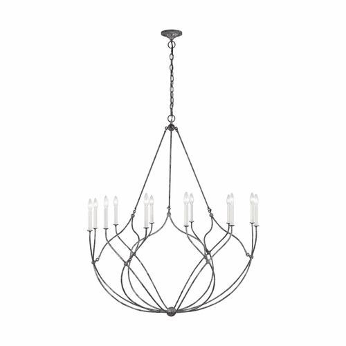 Chapman & Myers Richmond 12-LT Chandelier - Weathered Galvanized - CC11312WGV