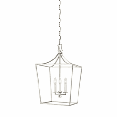Chapman & Myers Southold 3-LT Lantern - Polished Nickel - CC1003PN Chapman & Myers Southold 3-LT Lantern - Polished Nickel - CC1003PN