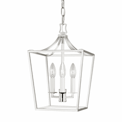 Chapman & Myers Southold 3-LT Mini Lantern - Polished Nickel - CC1433PN