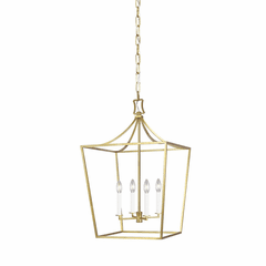 Chapman & Myers Southold 4-LT Lantern - Burnished Brass - CC1014BBS