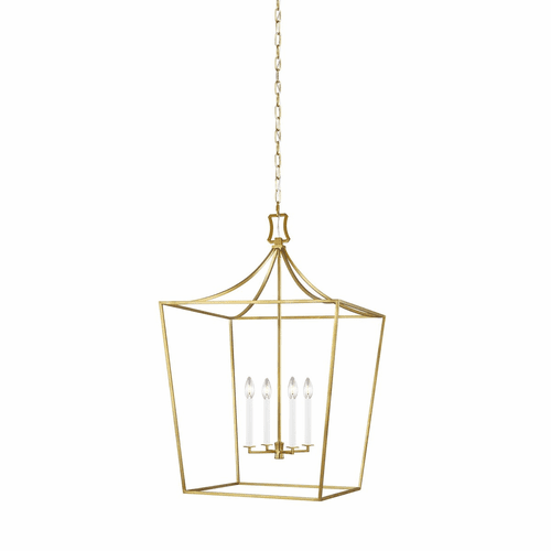Chapman & Myers Southold 4-LT Lantern - Burnished Brass - CC1024BBS