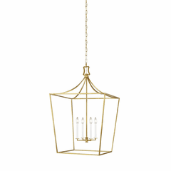 Chapman & Myers Southold 4-LT Lantern - Burnished Brass - CC1024BBS