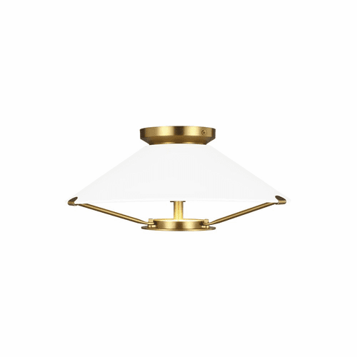Chapman & Myers Ultra Light 1-LT Flush Mount - Burnished Brass - CF1091BBS