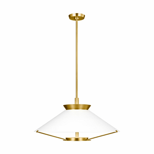 Chapman & Myers Ultra Light 1-LT Wide Pendant - Burnished Brass - CP1331BBS