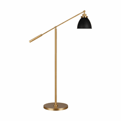 Chapman & Myers Wellfleet 1-LT Dome Floor Lamp - Midnight Black - CT1131MBKBBS1 Chapman & Myers Wellfleet 1-LT Dome Floor Lamp - Midnight Black - CT1131MBKBBS1