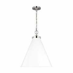 Chapman & Myers Wellfleet 1-LT Large Cone Pendant - Matte White - CP1281MWTPN